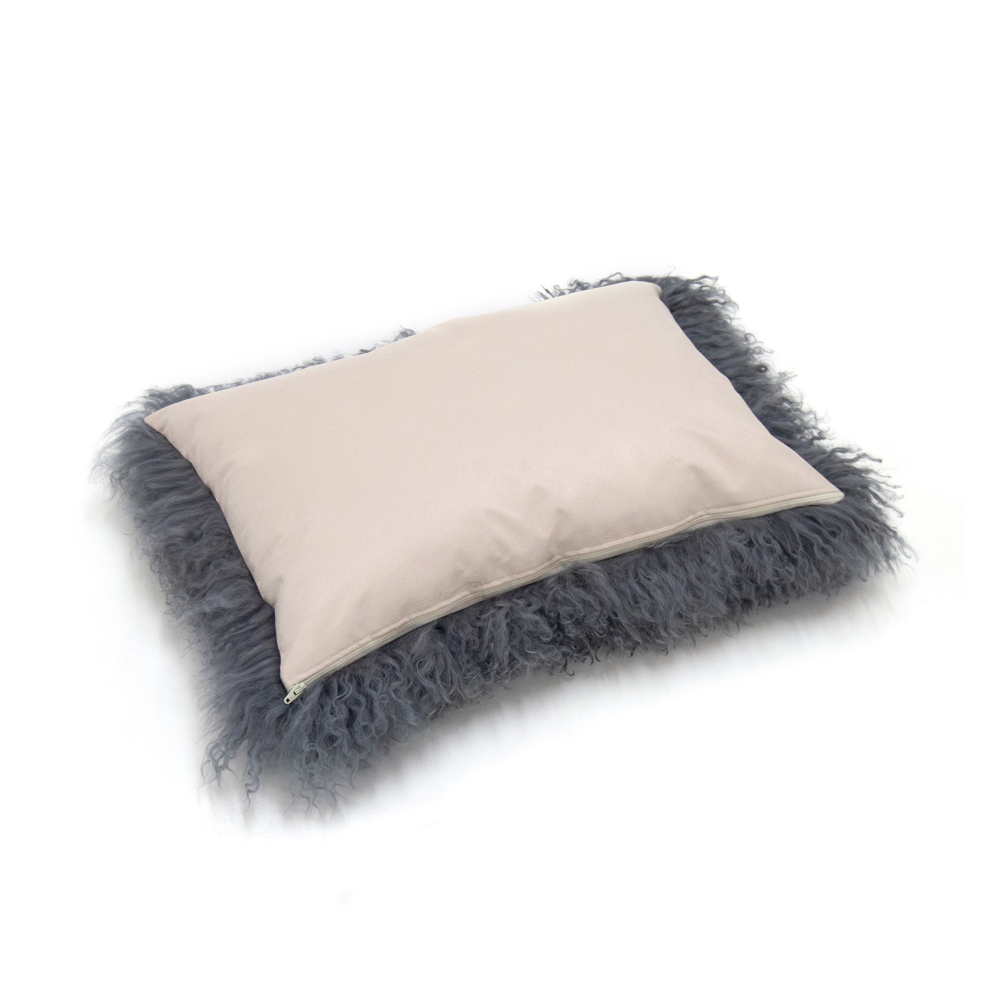 Tibetan Lamb Cushion Cover - Steel